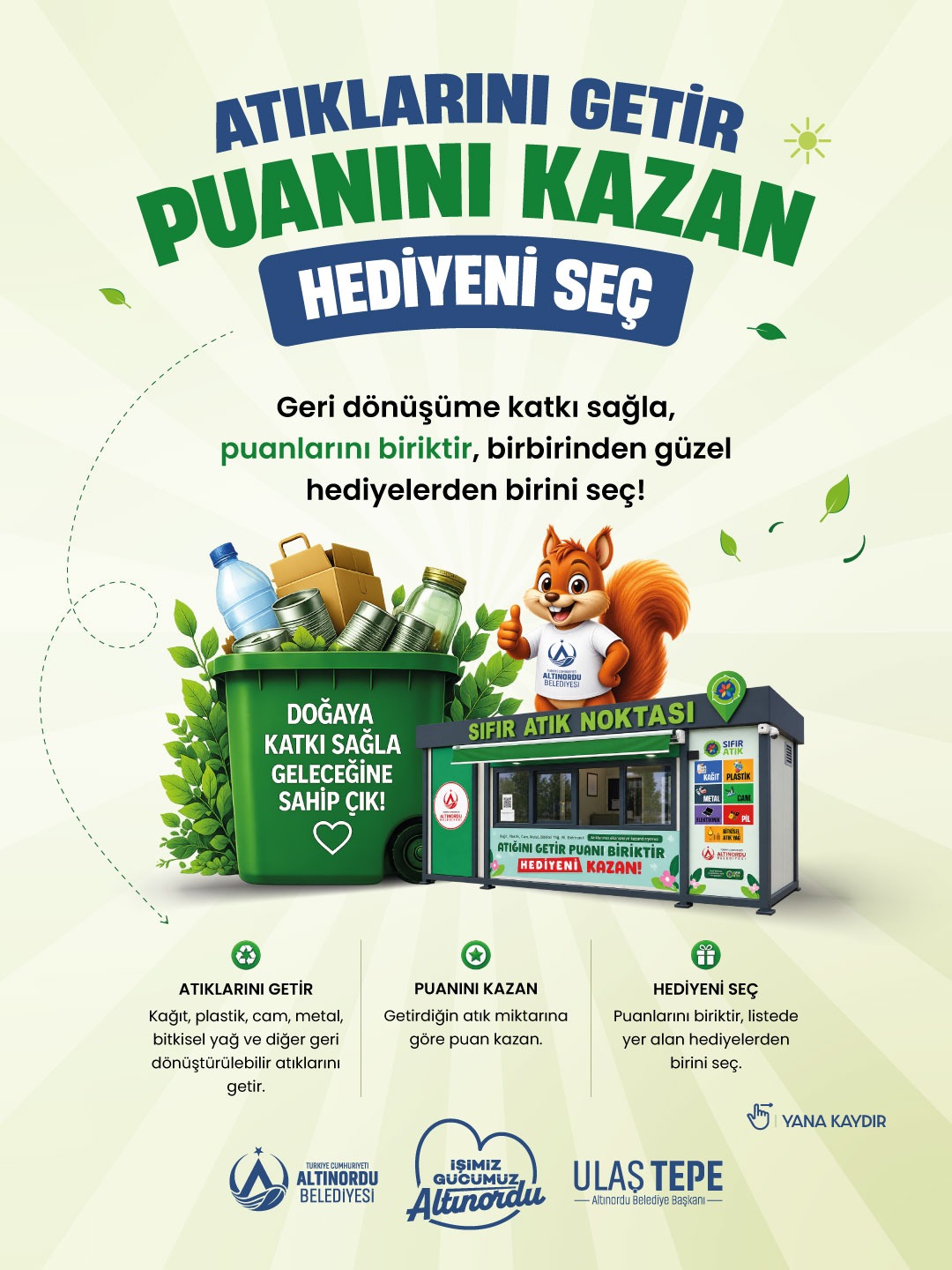 Altınordu Belediyesi Geri Dönüşümü Teşvik Ediyor