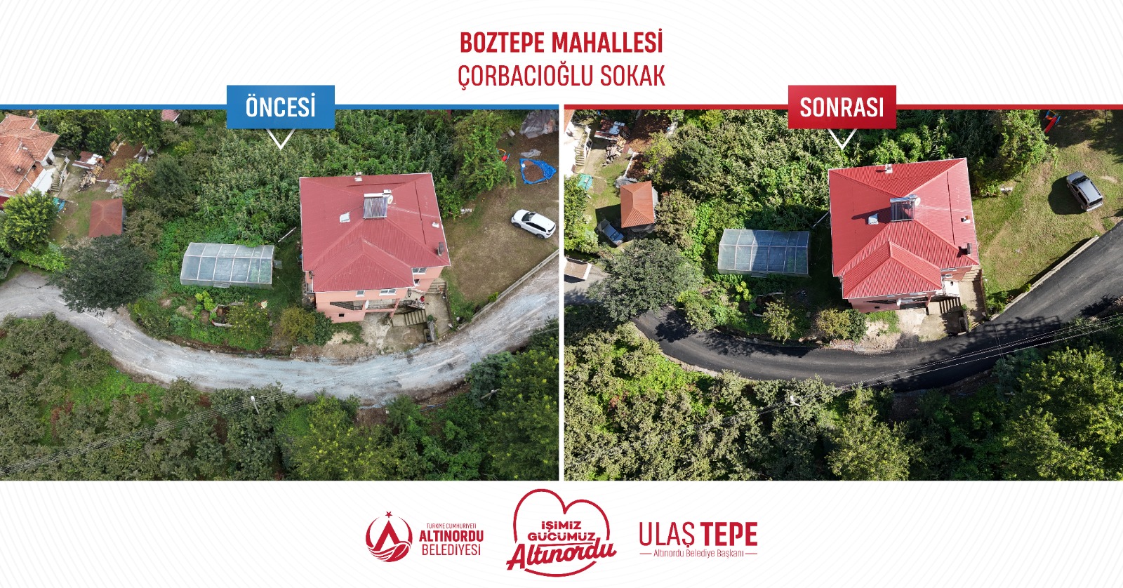 ALTINORDU BELEDİYESİ BOZTEPE’DE YILLARIN ULAŞIM SORUNUNU ÇÖZÜME KAVUŞTURDU