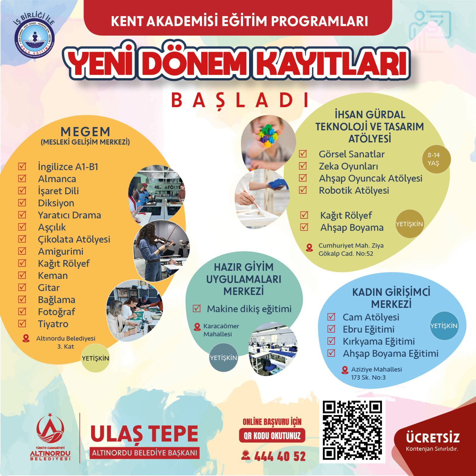 Eğitim Çalışmaları Kent Akademisi Çatısı Altında