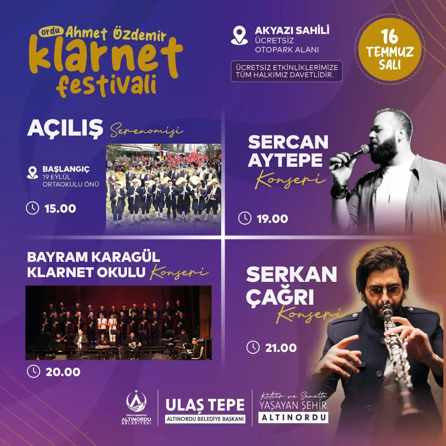 ORDU AHMET ÖZDEMİR KLARNET FESTİVALİ’YLE DEĞERLER YAŞATILIYOR
