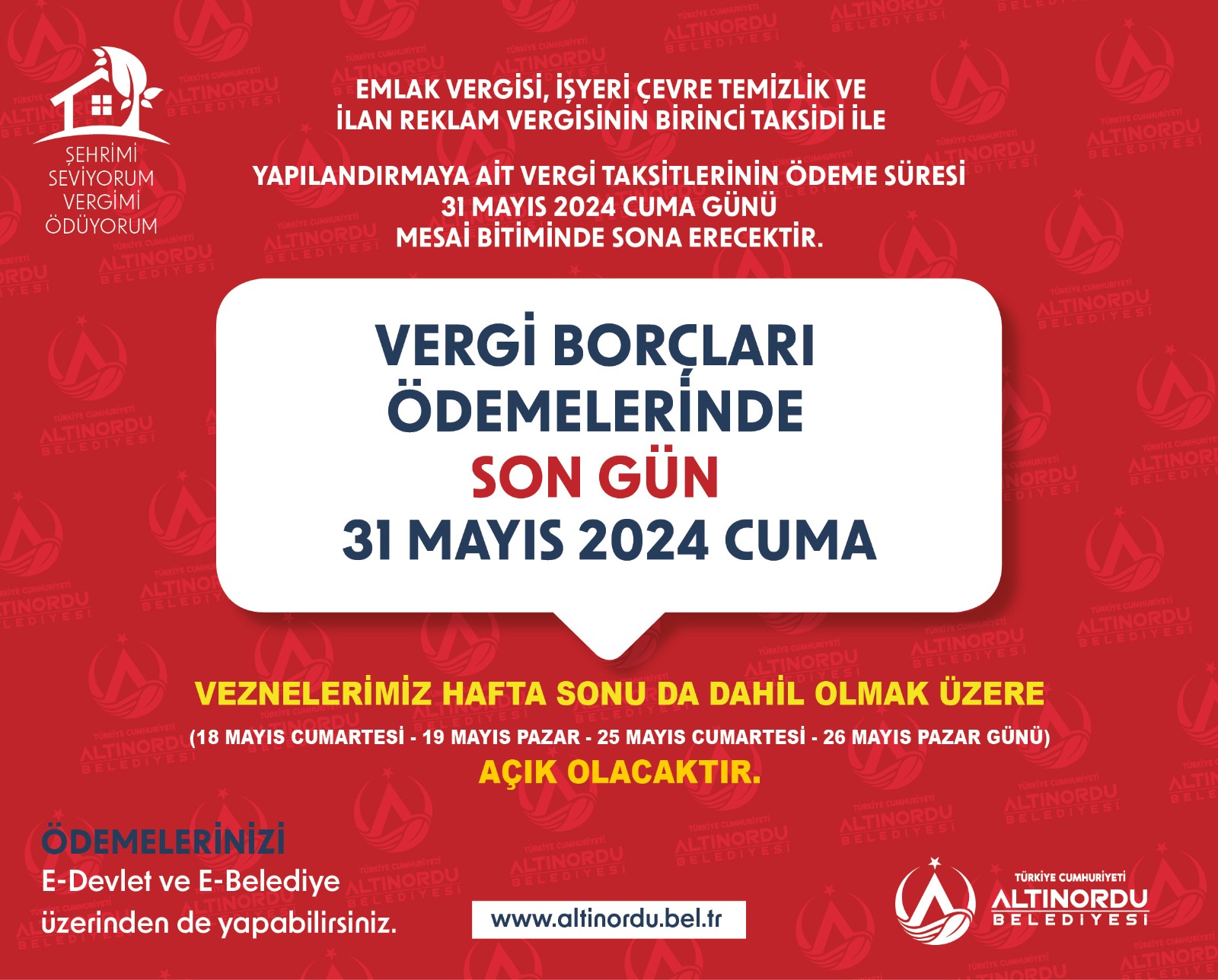 ŞEHRİMİ SEVİYORUM, VERGİMİ ÖDÜYORUM 🏠